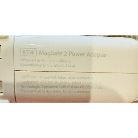 Apple MagSafe 2 85W Power Adapter Model A1424 for MacBook Pro - Picture 4 of 9